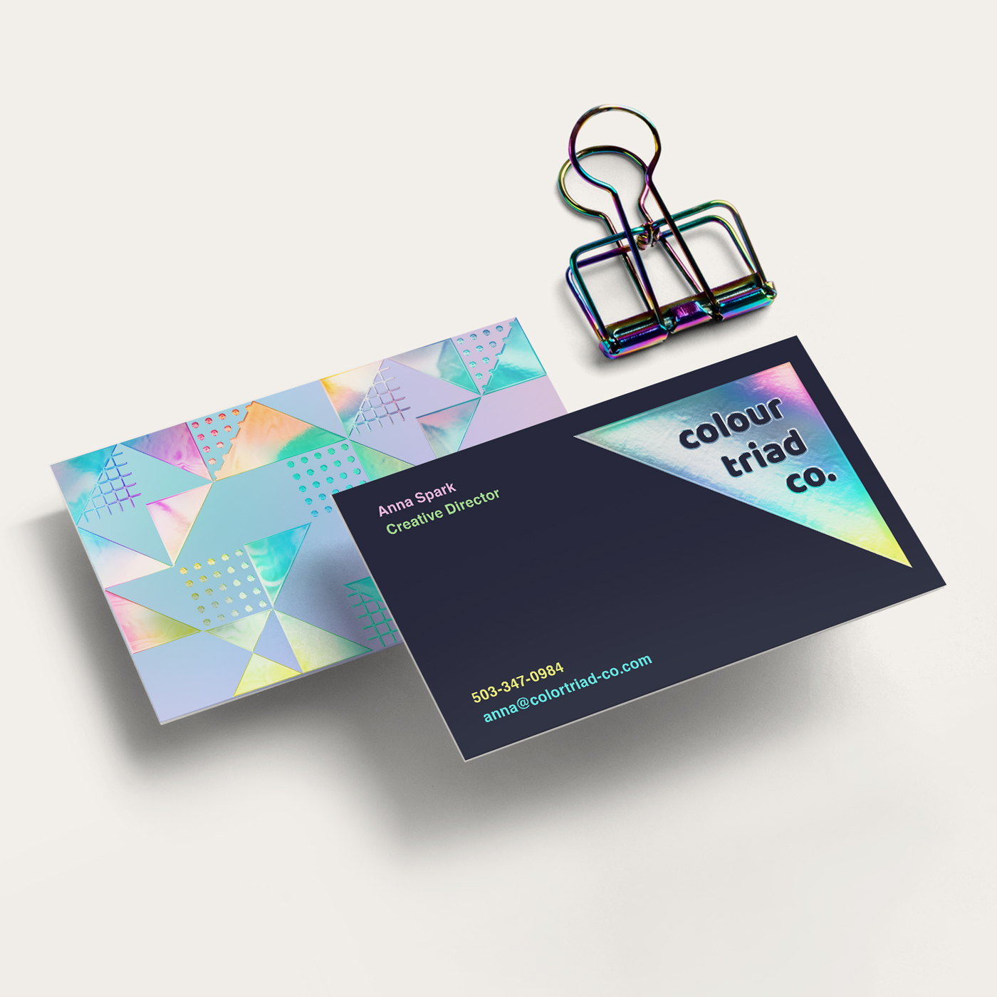 Holographic Raised Business Card2