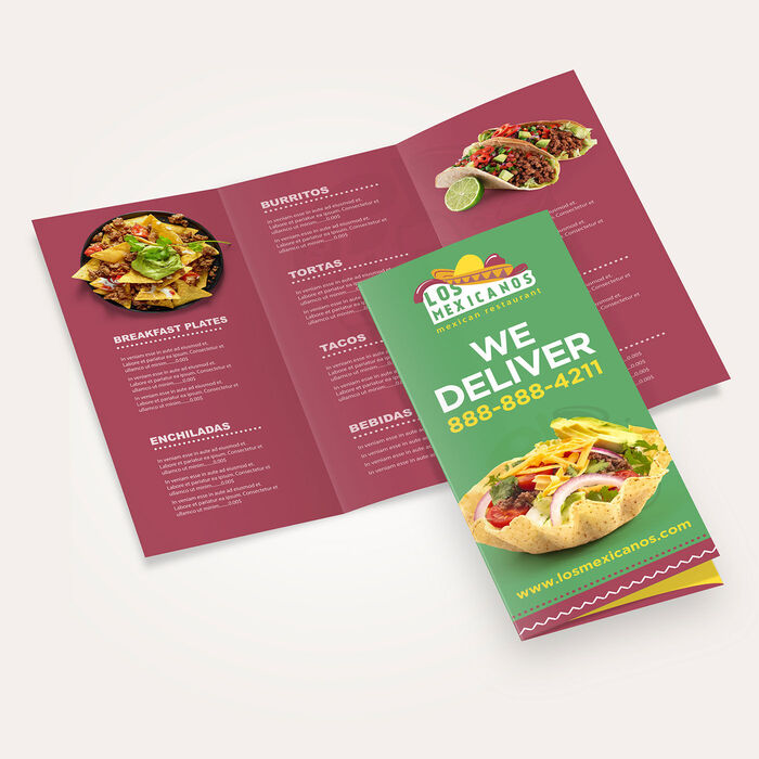 Take Out Menus Restaurant Marketing Materials B
