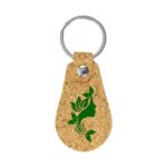 Cork PU Keychains with 32mm Key Ring - Image 3
